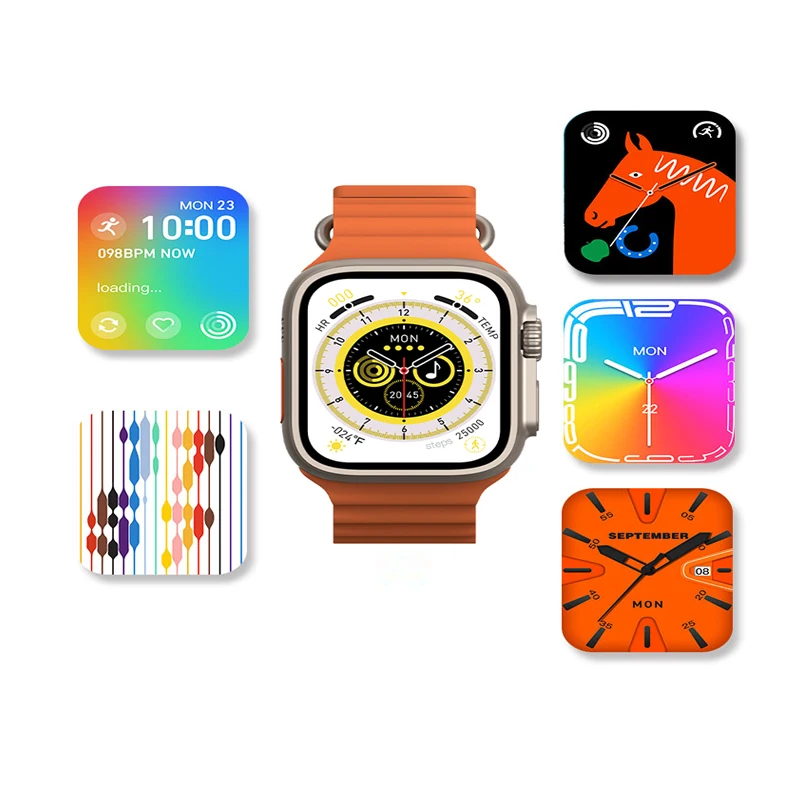 Ultra 8 Sport Smartwatch Women Men Heart Rate Blood Pressure Fitness Tracker Kids Smart Clock for ȵ̵ IOS Smart Watch 2022