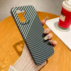 Ultra - Thin Carbon Fiber Texture Case with Heat Dissipation and Anti - Drop Protection for OnePlus Ace6T (Black Silver)