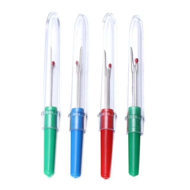 4Pcs Stitch Remover With Plastic Handle, Craft Thread Cutter Cross Seam  Ripper Pointed Thread Remover DIY Needlework Sewing Tool