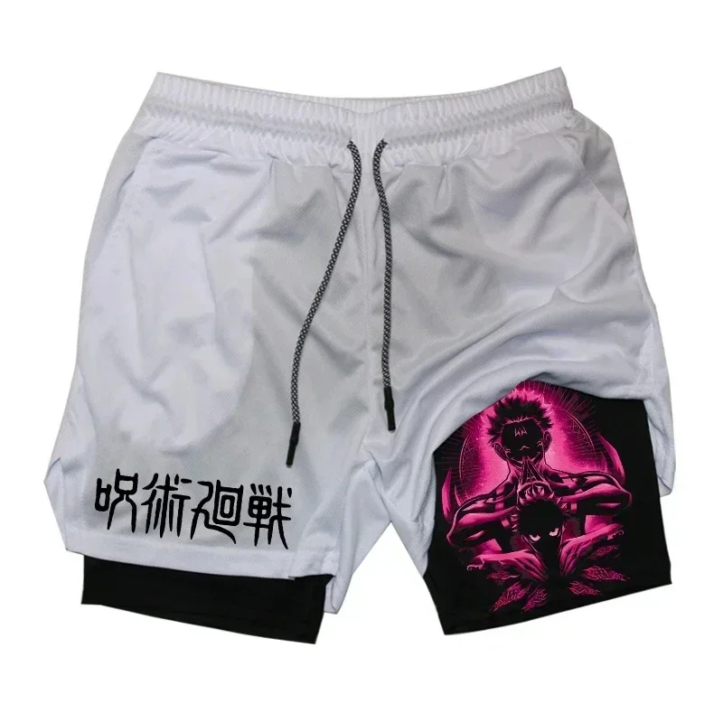 Men's quick drying compression shorts with breathable shorts and animated prints for performance sports gyms 6