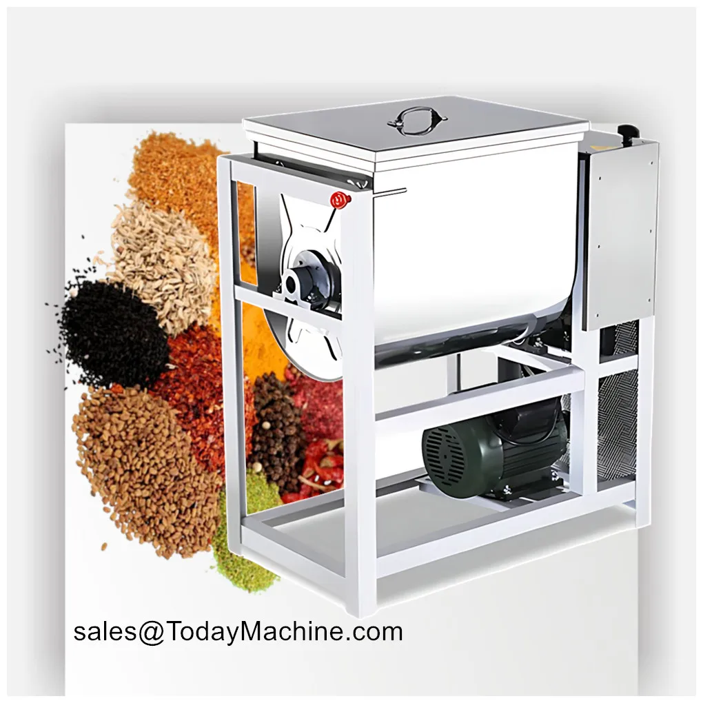 

Horizontal ribbon blender mixer powder mixing machine 100 kg stainless steel double helical mixer