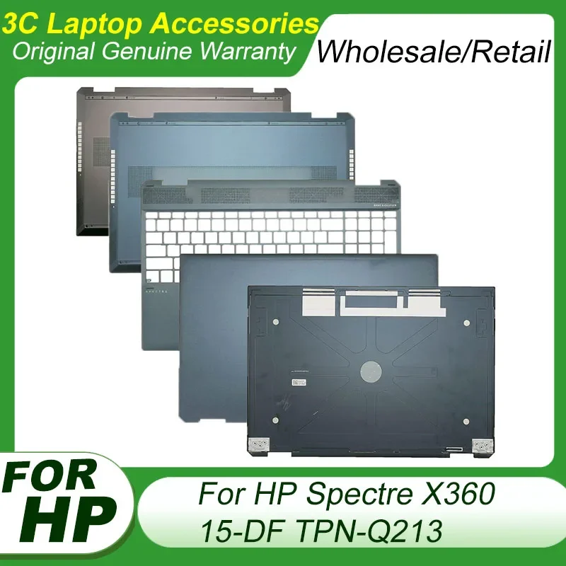 

New Original For HP Spectre X360 15-DF TPN-Q213 Laptop LCD Back Cover Upper Palmrest Bottom Case Lower Cover Replace L38097-001