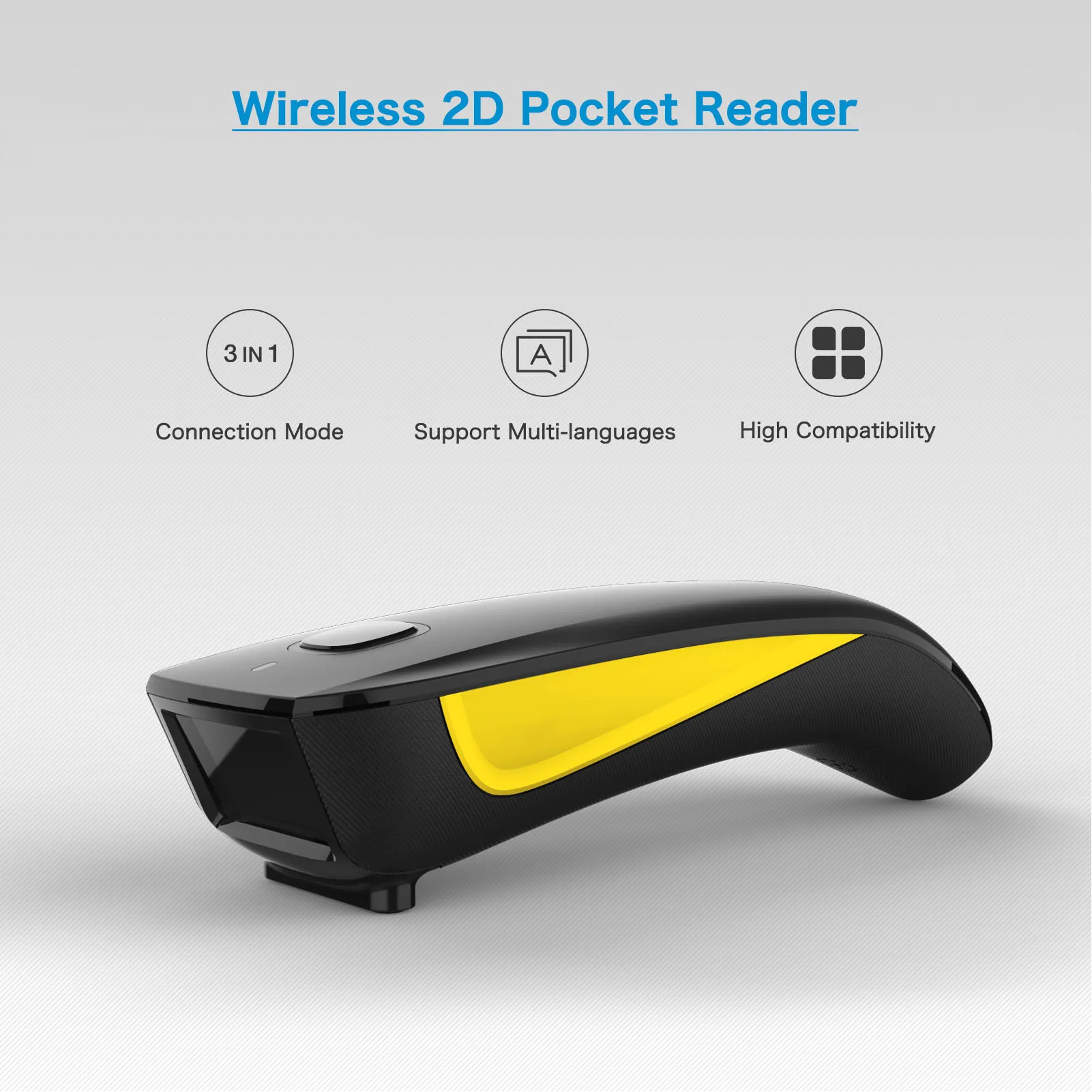 2.4G Wireless Small 1D 2D QR Pocket Barcode Scanner C750 BT USB Wired Rechargeable Portable QR Scanner Small Barcode Scanner