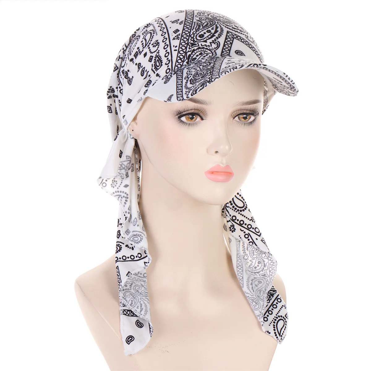 

Long Tail Women's Hats Muslim Multicolor Hijab Baseball Cap Soft Modal Inner Hijab Caps Headscarf Sun Hat Outdoor Visors 2023