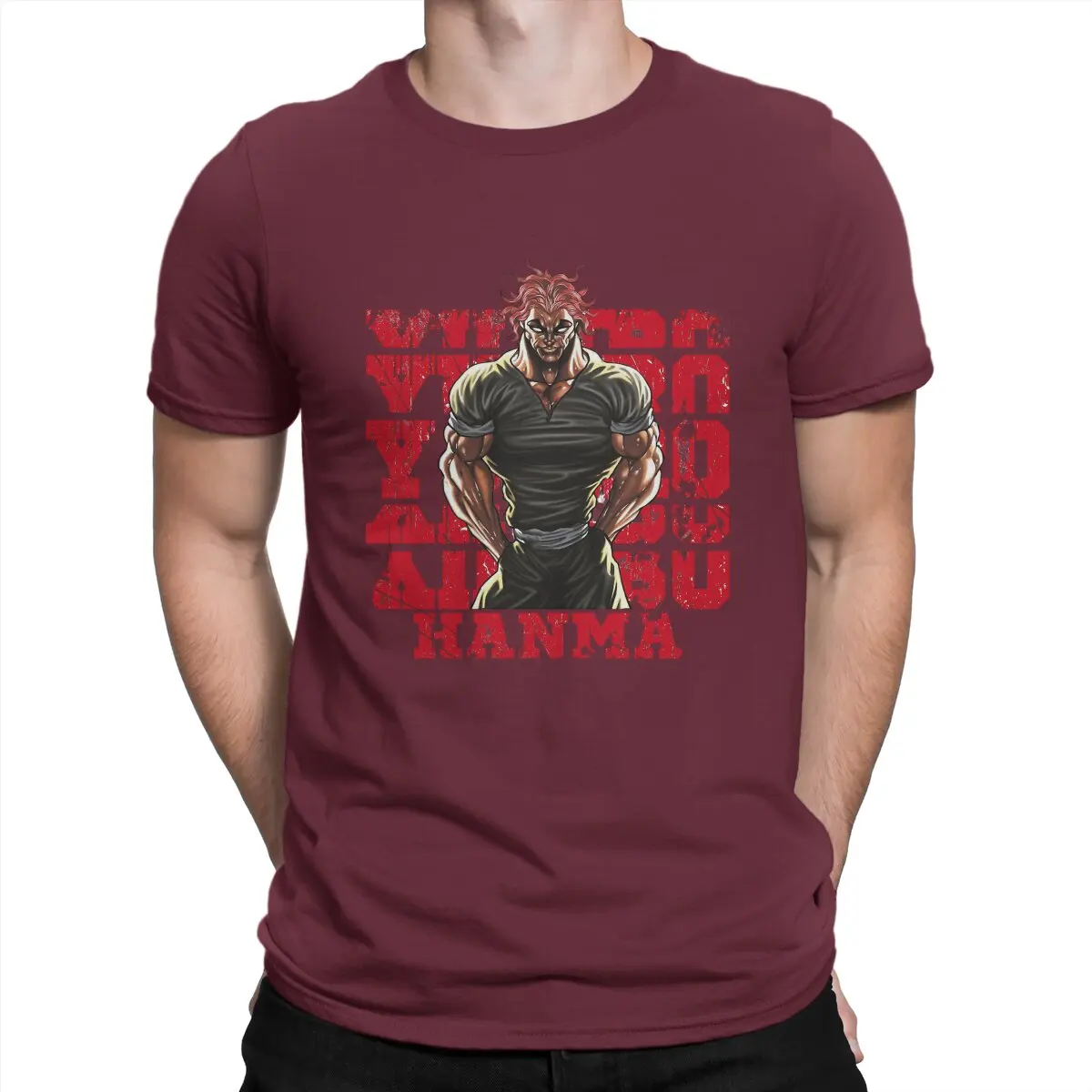 thumbnail image 1 of Yujiro Hanma el luchador Una camiseta especial de fitness BAKI Camiseta casual Cosas para adultos, 1 of 7