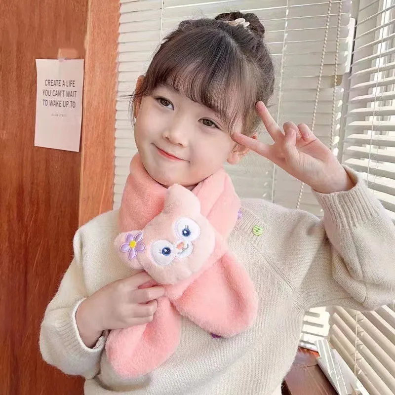 Kawaii Sanrio Kuromi Scarf Cartoon Cinnamoroll Melody Pompompurin Soft Girl Plush Thickened Keep Warm Kid Scarves Christmas Gift children scarf