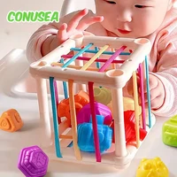 Colorful Shape Blocks Sorting Game Baby Montessori Learning Educational Toys For Children Bebe Birth Inny Baby puzzle Gift 1