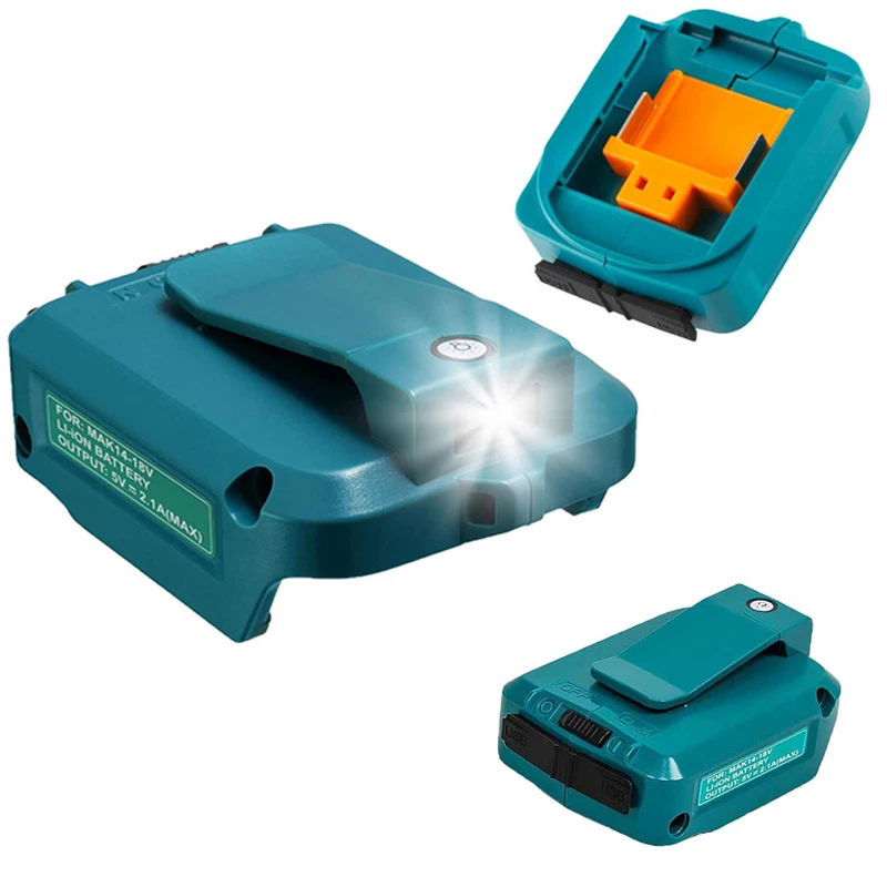 Battery Adapter Working Light For Makita 14.4v/18v Li-on Battery Charger Converter For Makita With Dual Usb With Led Lamp Tools - Power Tool Accessories - AliExpress - избранное