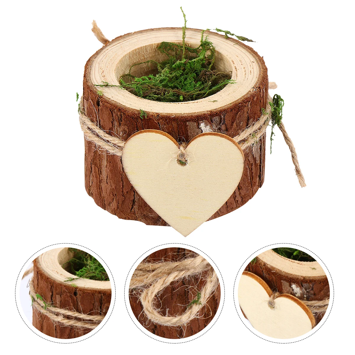 

1pc Rustic Wooden Ring Durable Wedding Ring Box Delicate Storage Box