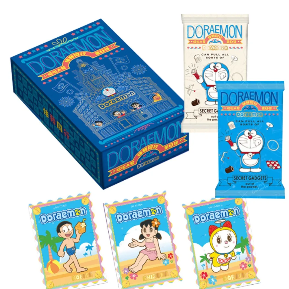 

Doraemon Cards Collection For Kids Anime Peripherals Paper Good Luck And Happy Lot Card Playing Games Toy Children's Hobby Gifts