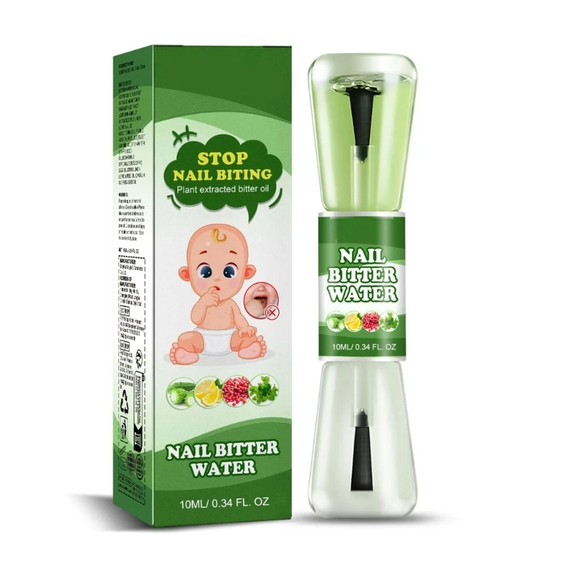 H3CD Natural Bitter Nails Bitter Liquid for Children 10ml Capacity Prevent Nails Biting and Protects with Double Effect