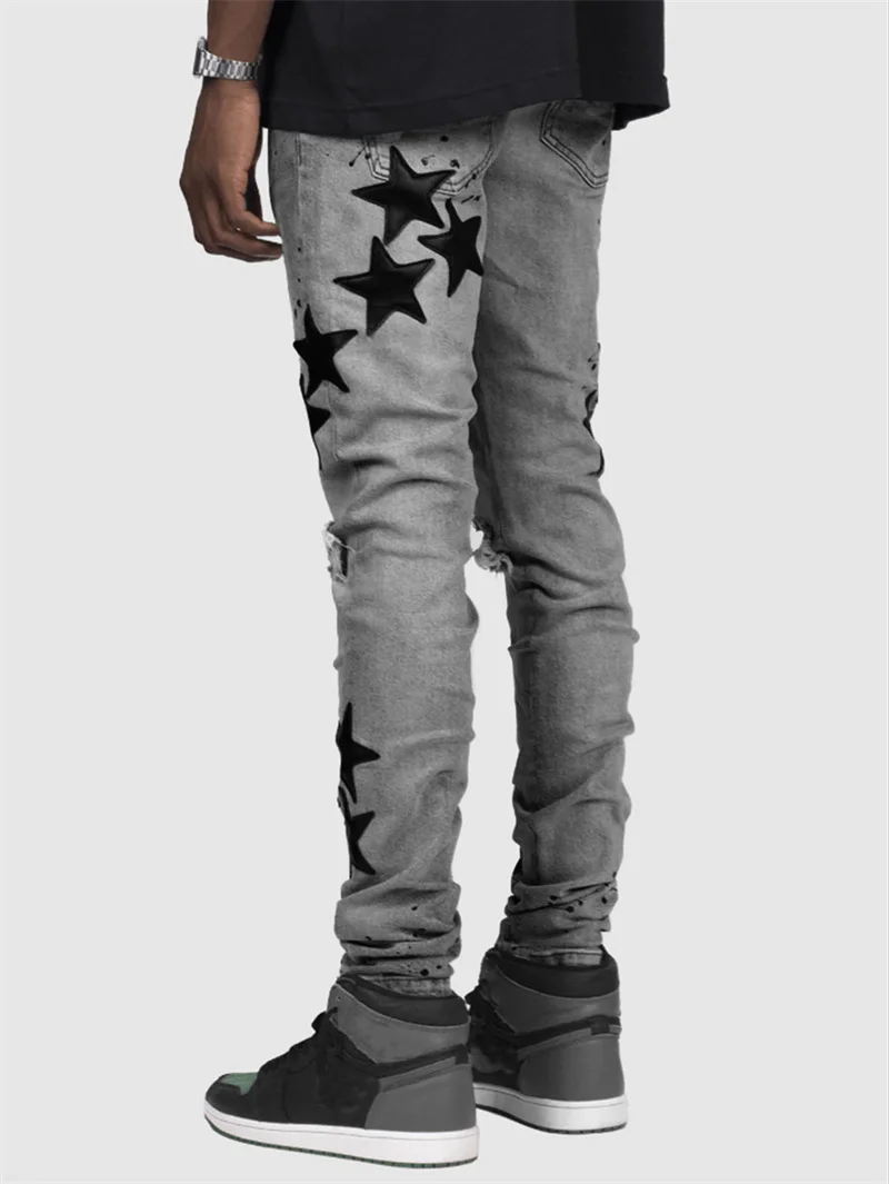 Vintage Star Print Jeans - Detail 5