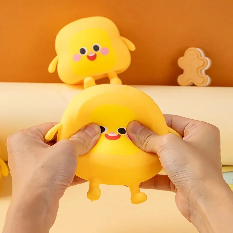 Bread Man Squishy Toy - Slow Rising Toast Fidget Toy for Kids, Stress Relief Decompression Gadget Sensory Anxiety Relief Toy