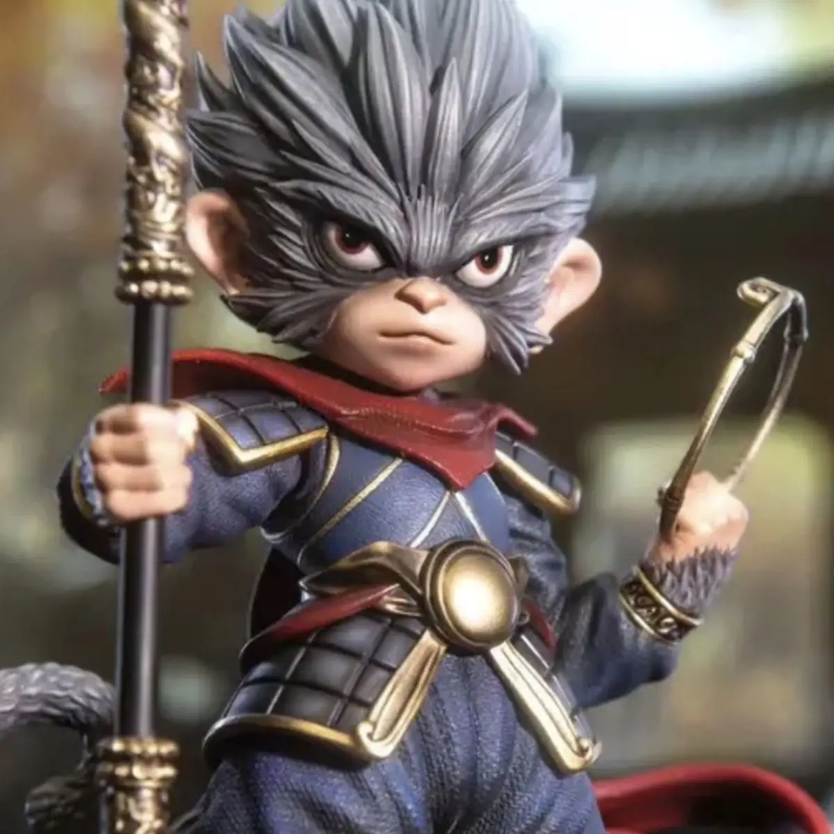 thumbnail image 1 of Mito negro: figuras de Wukong, figuras de anime de Wukong, versión Q, figuras de PVC, modelos de estatuas Gk, colección de muñecas, adornos de escritorio, juguetes, regalos, 1 of 4