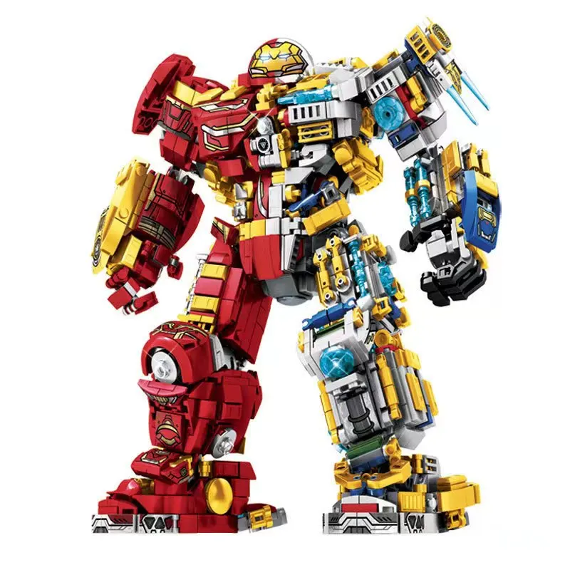 

Disney Super Semi-Mechanical Avenger Steel Robot Building Blocks Hero Bricks Classic Movies Models Children Toys 1876Pcs