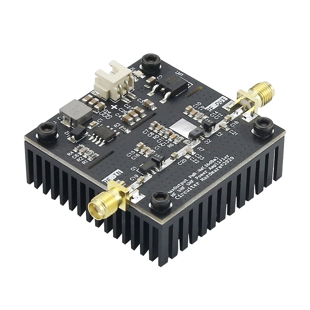 0.5-800MHz 40dB Gain VHF UHF RF Power Amplifier HF VHF UHF Amp for Ham Radio