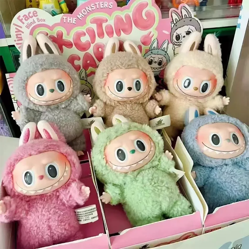 Popmart Labubu Plush Doll Monster Series Blind Box Manga Figure Collection Desk Decoration Gift