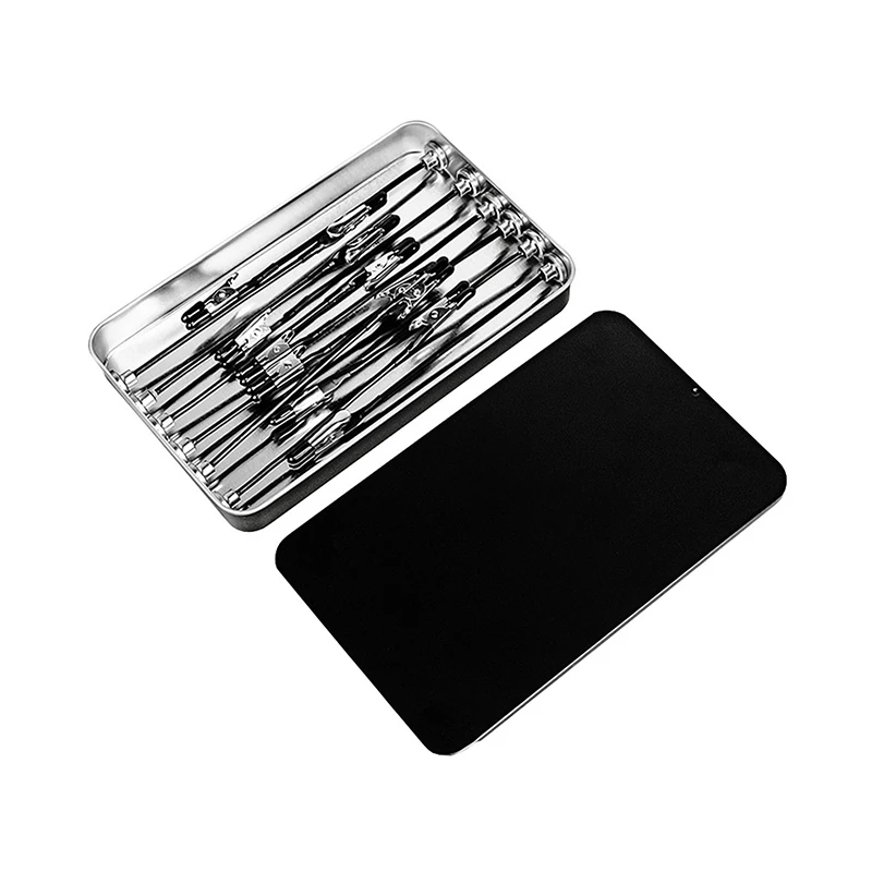 Magnetic Clip Hobby Tools 12-Piece Model Painting Stand With Bendable Alligator Clips & Brush - Magnetic Holder Storage TV Console