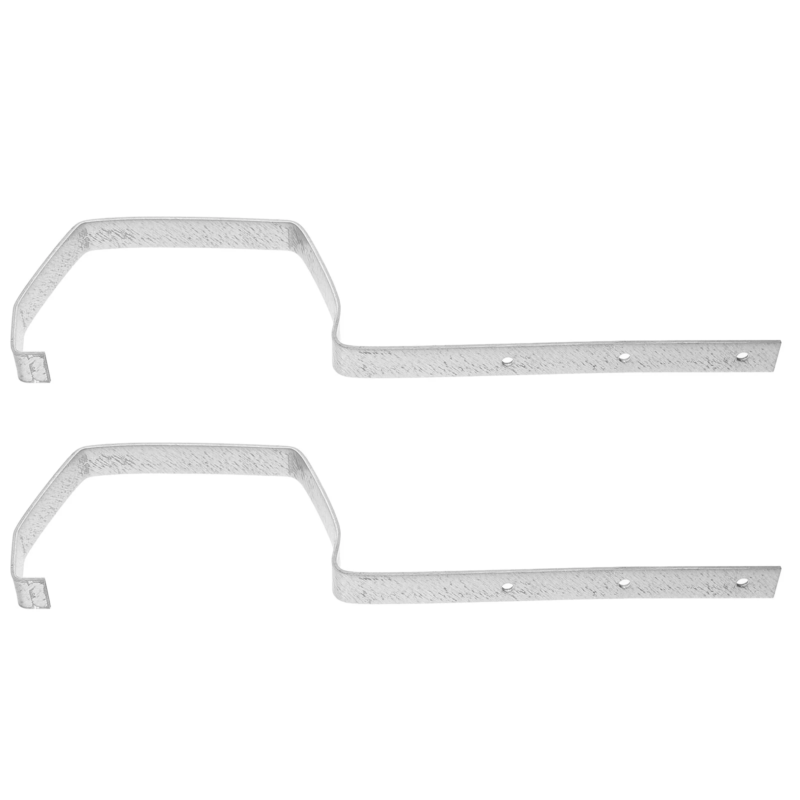 2 Pcs Gutter Bracket Belt Catch Basin Kits Downspout Extensions Tool Silver Iron Brake Booster Adjustment