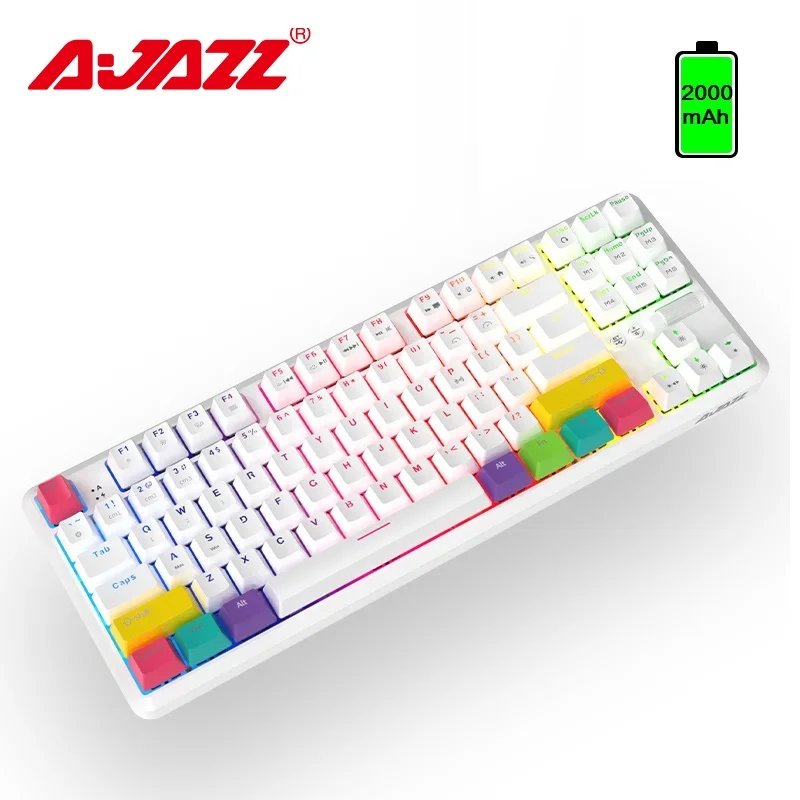 Ajazz K870t 87 Keys Bluetooth Ajazz Rgb Mechanical Keyboard