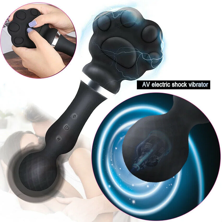 Vibratore elettrico a 10 velocità con artiglio di gatto, stimolatore del punto G del clitoride, masturbazione femminile in silicone_voghion.com