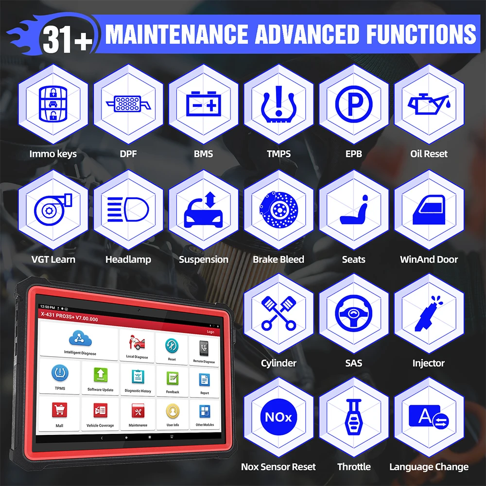 LAUNCH X431 PRO3S + CANFD 자동차 진단 도구, 자동 OBD OBD2 스캐너, 모든 시스템 코딩, 활성 테스트 가이드 기능, 무료 배송