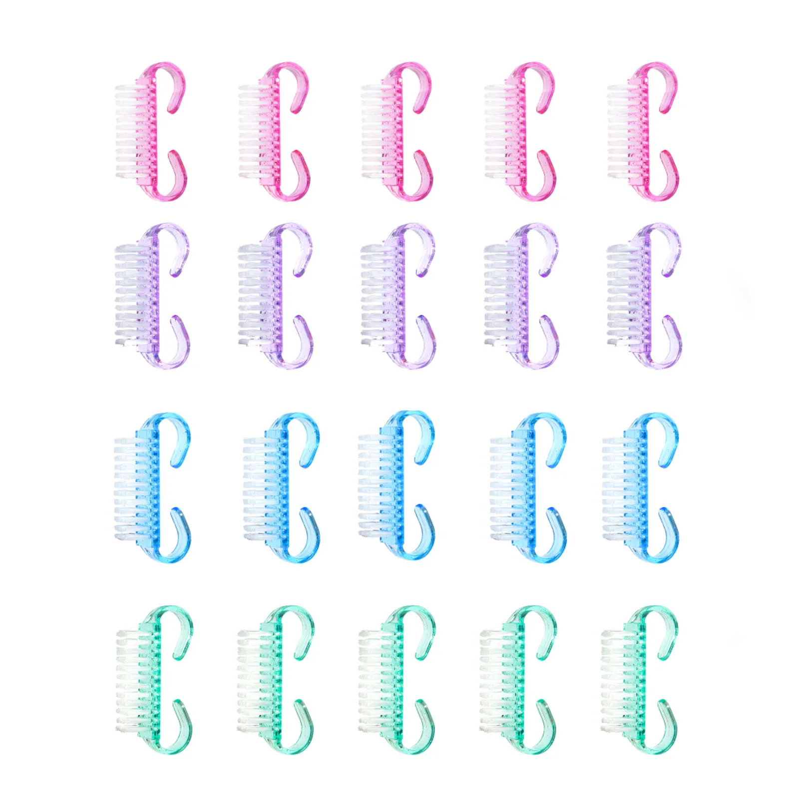 1/5/20Pcs Acrylic Nail Brush Pink Color Nail Art Manicure Pedicure thumbnail 3