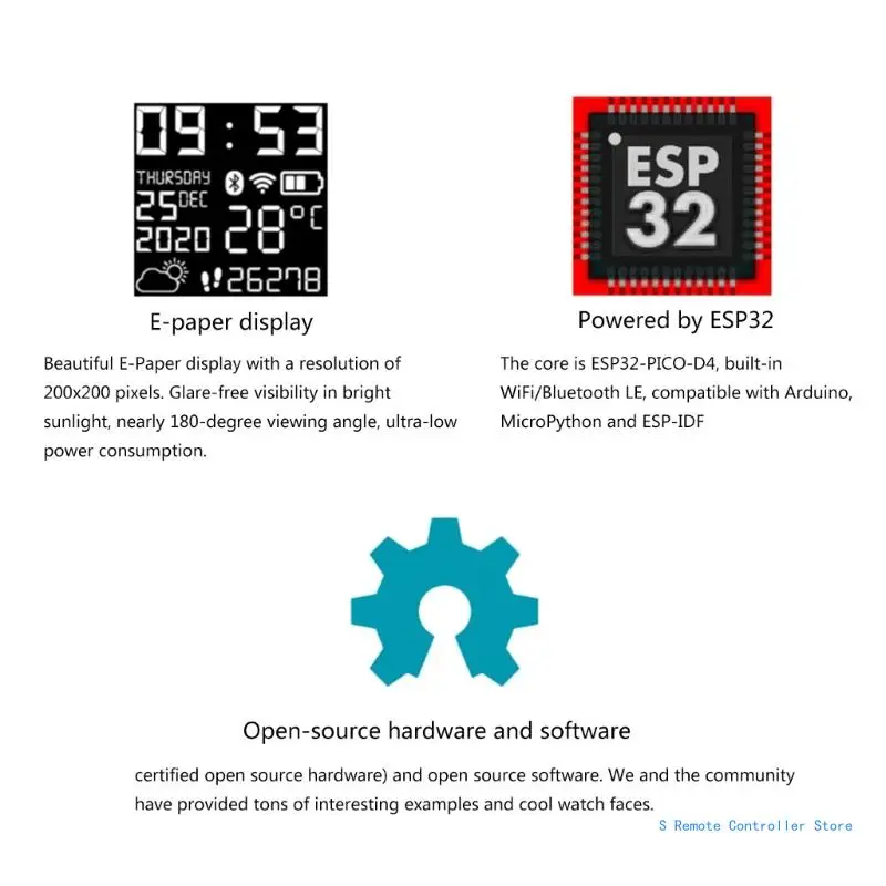ESP32 Ʈġ  ҽ α׷  ð WiFi 1.54 ÷ ȭ  ȣȯ 