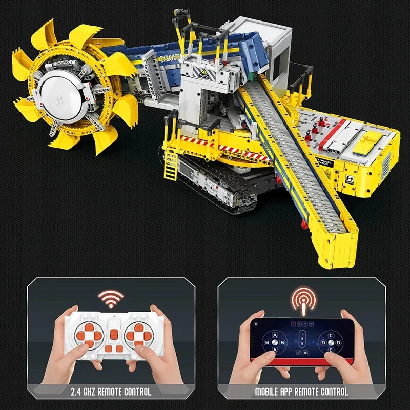 Reobrix Technic 22017 Bucket Wheel Excavator Building Blocks Set, Remote Control Excavator Toy, RC Construction Vehicles Model Building Kit For Teens 14 And Adults, 3188 PCS, Building Sets - Canada