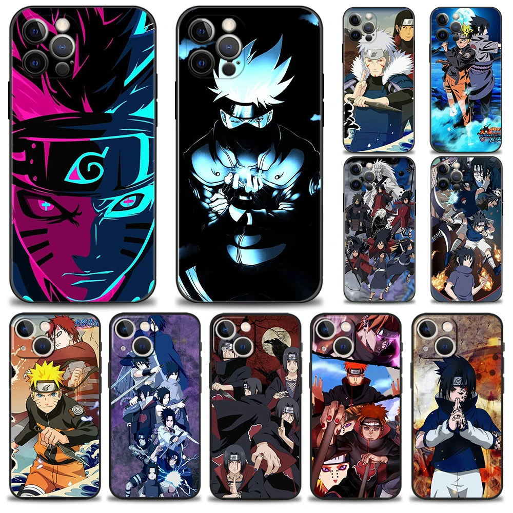 For iPhone XS XR 7 13 Pro Max 8 Plus X 14 12 11 6 SE2 Mini 5 6S SE 5S Case Original Back Japanese Anime Naruto Kakashi iphone 13 mini silicone case