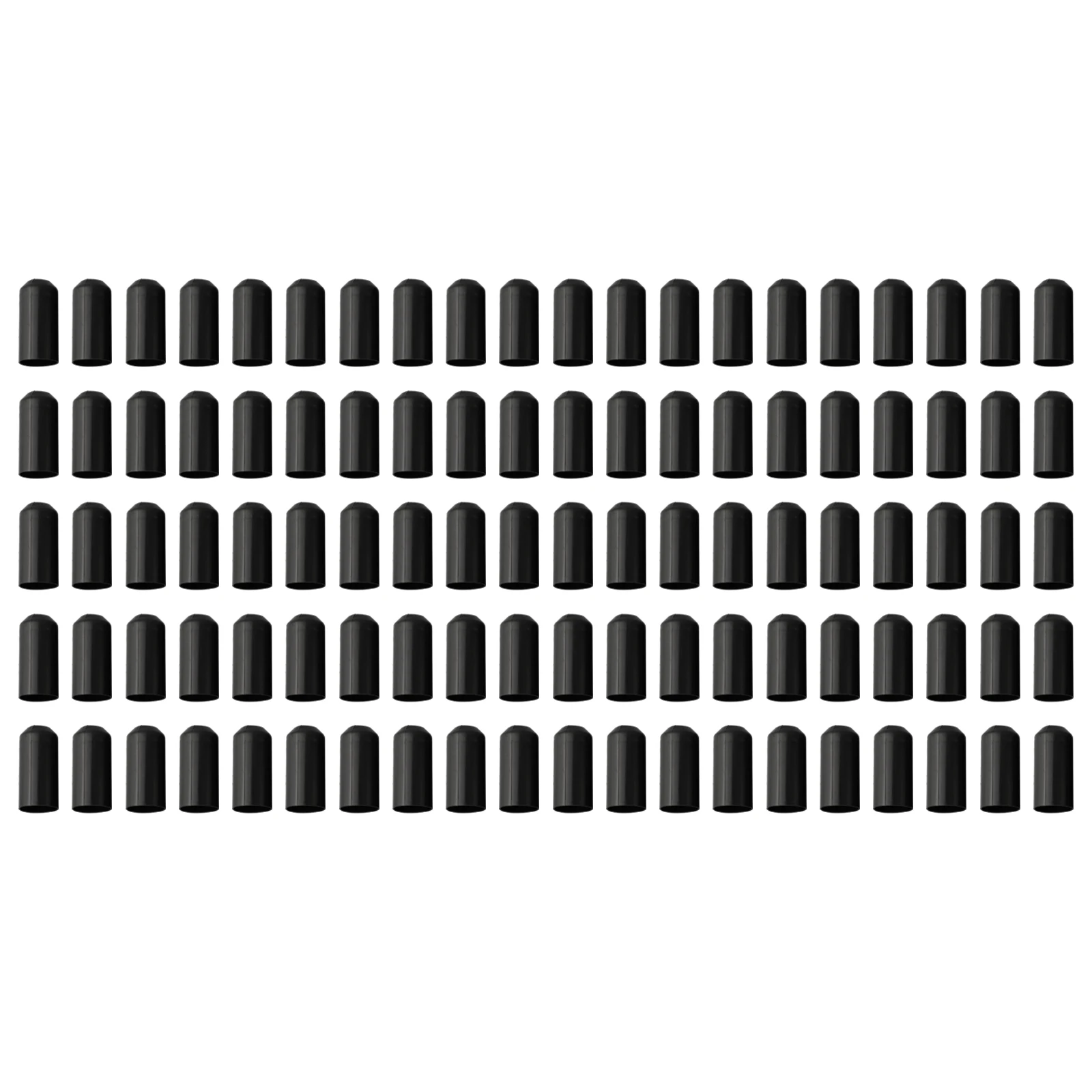 100개 따뜻한 열수축 엔드 캡 20x45mm 일관된 수축 성능과 밀봉 무결성을 위한 열가소성 폴리올레핀 튜브
