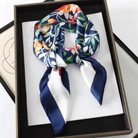 2024 Luxury Square Silk Scarf for Women Hijab Hair Bands Neckerchief Female Satin Shawl Ribbon Headband Fashion Wraps Bandana - Image 3