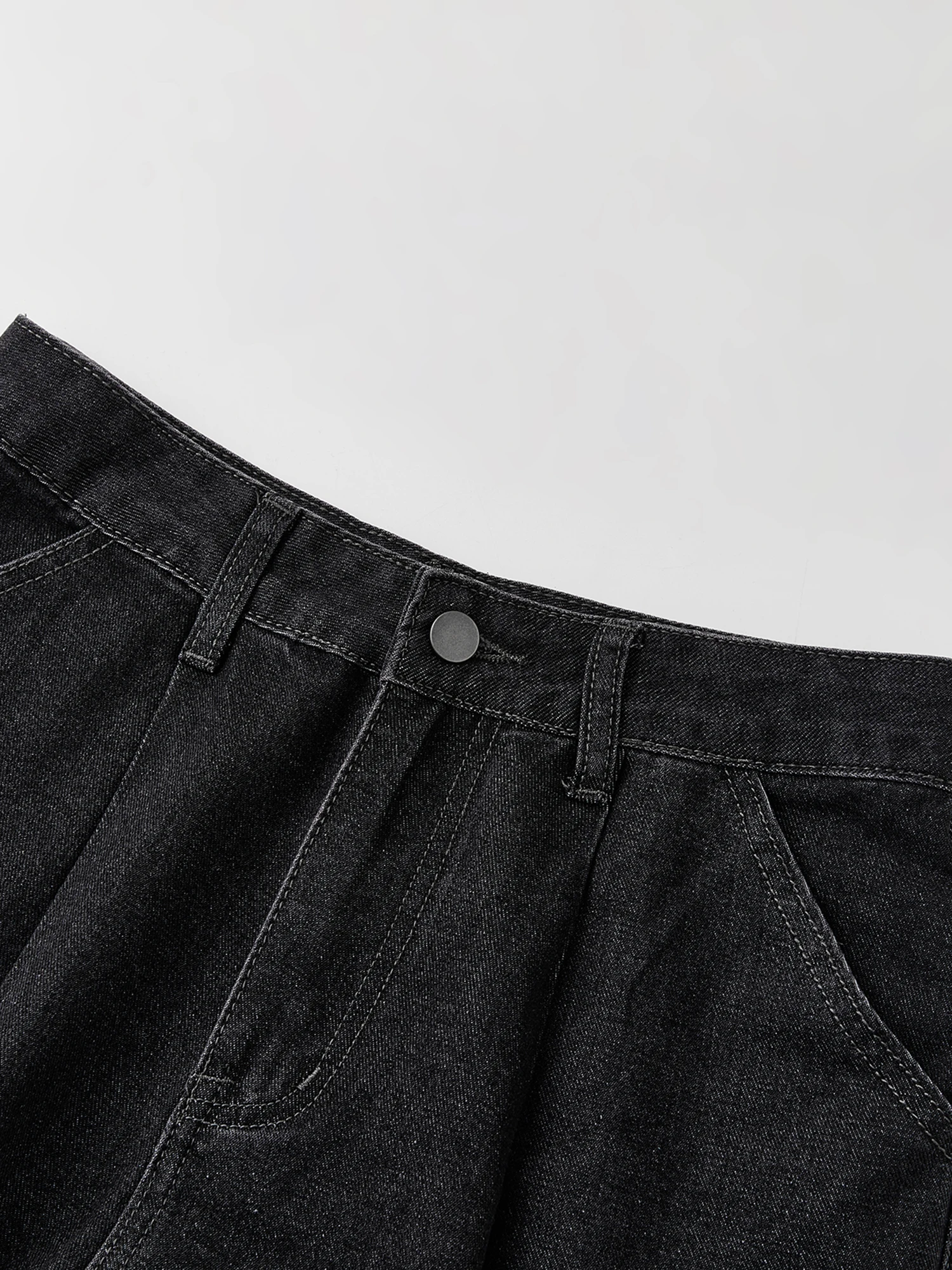 High Waisted Denim Shorts Retro Style Knee Length Loose Fit Shorts for Women Fashionable Casual Streetwear for Summer