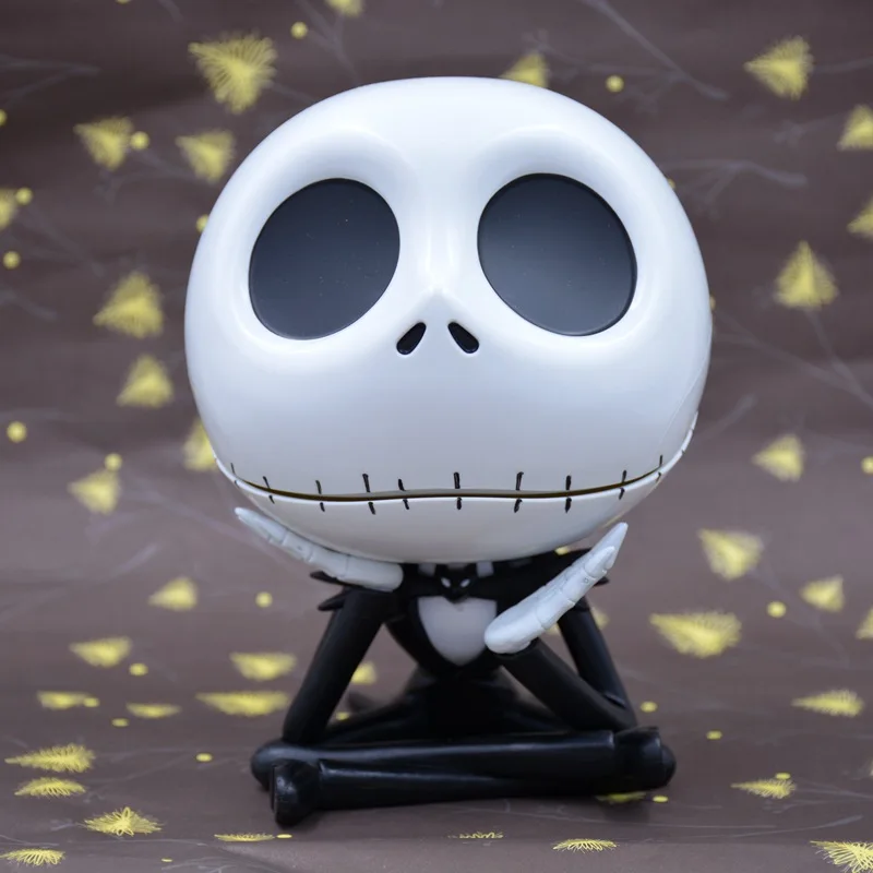 Disney The Nightmare Before Christmas Storage Box Cartoon Jack Skellington Statua In Pvc Big Mouth Storage Bucket Halloween Decor