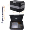 Mini Car Refrigerator Fridge Freezer with DC Compressor Dc Car Freezer for Outdoor Use Design Portable 12V 24V Black 60W 33L 3