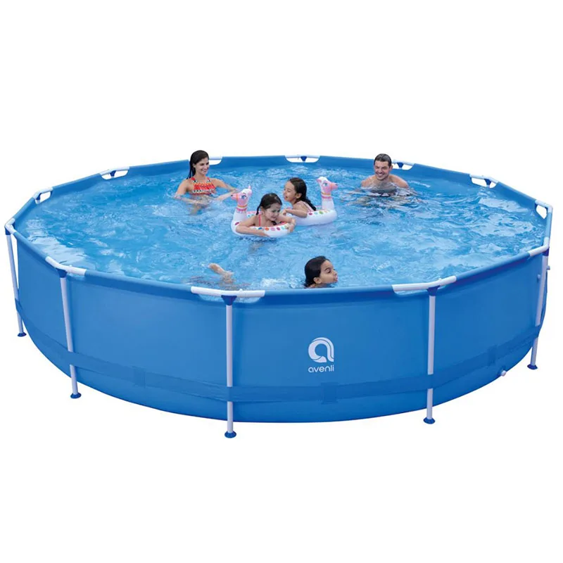 

Best price Blue Round Steel Frame Pools family size swimming pools Inflatable Swimming Pool For Adults and Kids