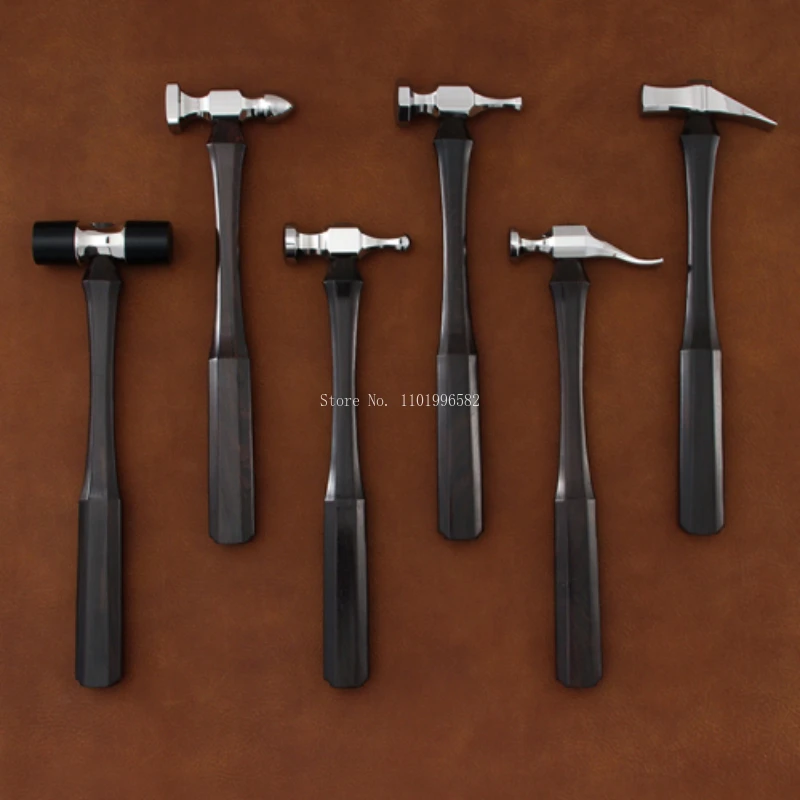 Leather Craft Stainless Steel Hammer DIY Leather Goods Flat Stitch High Appearance Level Nylon Hammer Hardware Mounting Tool