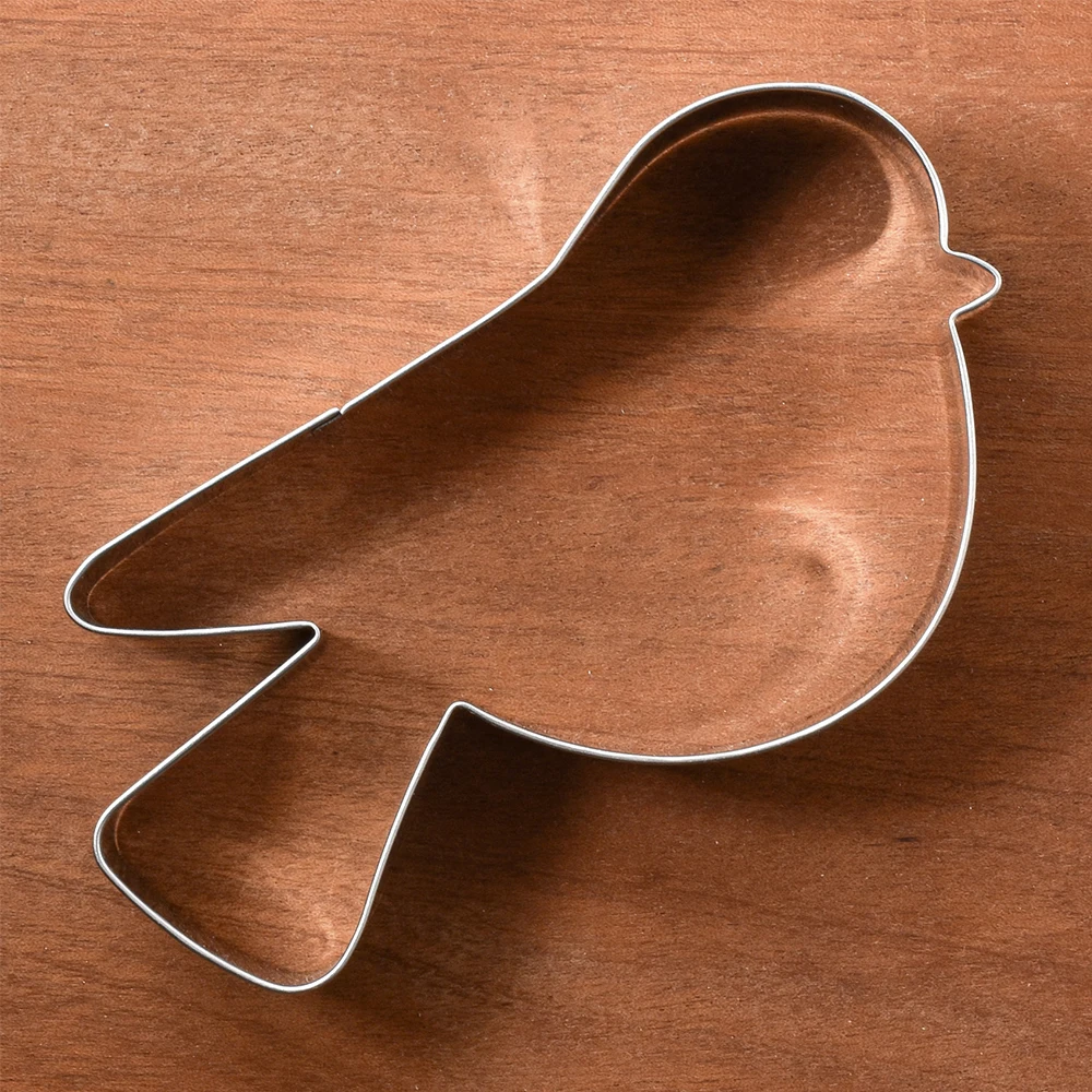 KENIAO Christmas Robin Cookie Cutter-11.2 and 9.7 CM-Bird Biscuit Fondant Sandwich Bread Mold Stainless Steel by Janka