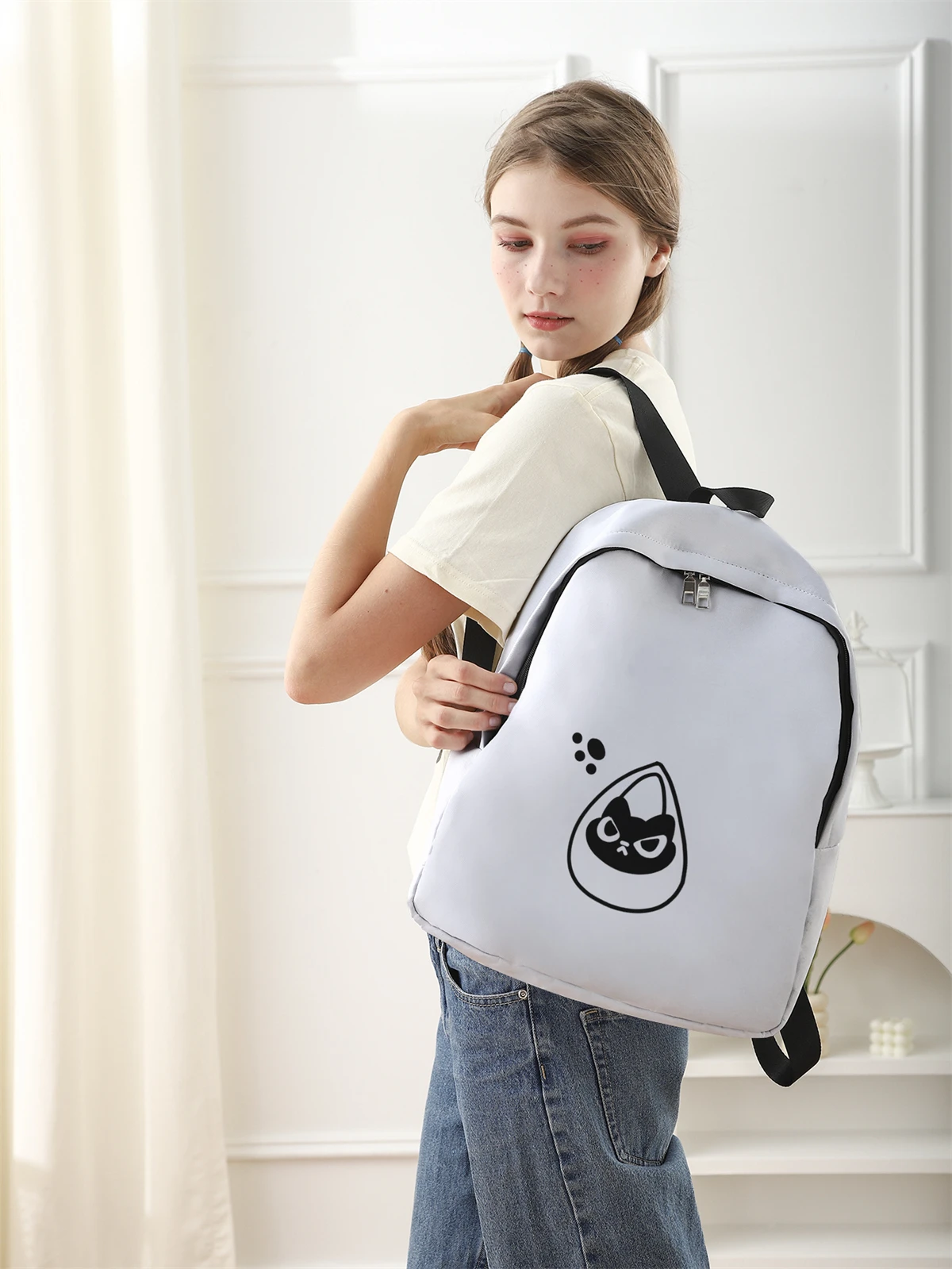 New Women's and Men's High Capacity College Backpack Trend Women's Laptop School Bag Cute Girl Travel Bag Cool