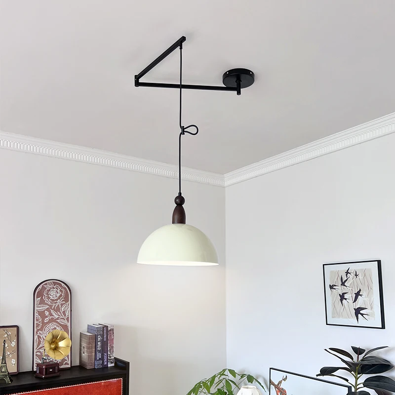 Moderne minimalistische hanglamp met decoratieve zichtbare draad