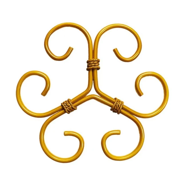 Metal Plant Climbing Bracket Flower Shaped Plant Holding Clip Green Plant Vine Climbing Golden Grapple Bracket 6