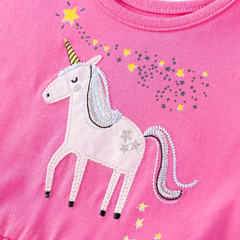 Kids Clothes 2025 New Summer Children's Clothing Cartoon Dresses Holiday Cotton Casual Vestidos Gifts