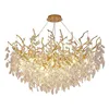 French modern luxury upscale ambiance lamp dining room bedroom duplex ceiling light luxury tree branch crystal chandelier 5