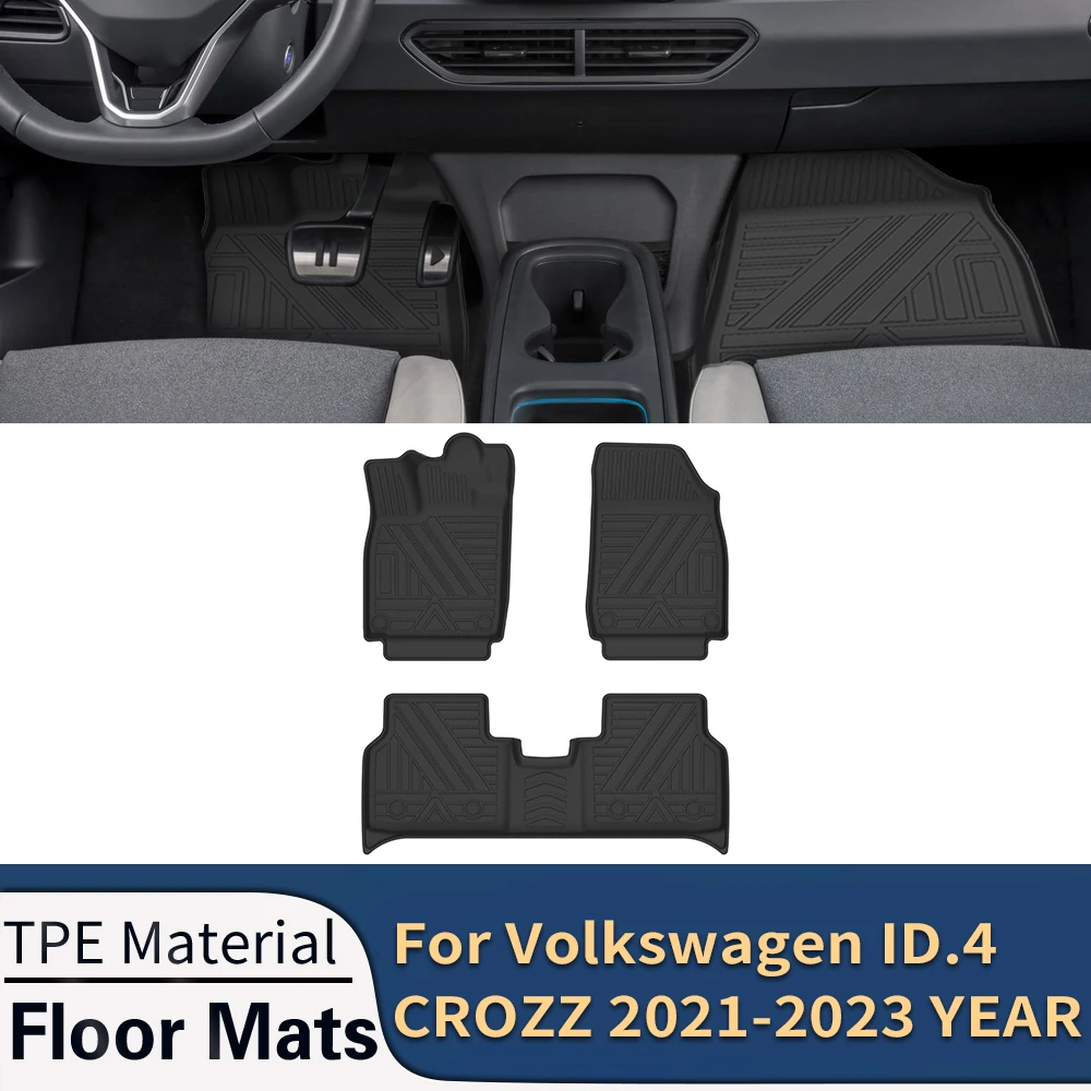 Original VW ID.4 Rubber Floor Mats All-Weather Mats Front + Rear