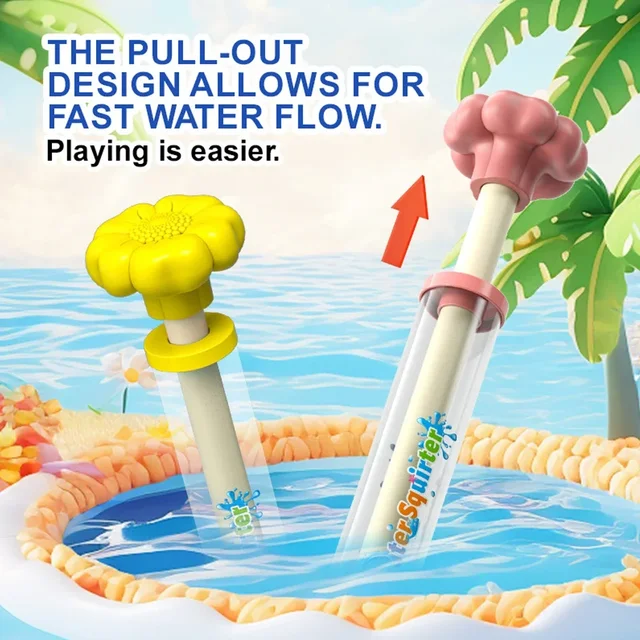 1/3Pcs Summer Pusher Type Fun Fireworks Water Jet Spray Toy Fireworks Water Gun Water Splashing Festival Prop Outdoor Toys 4