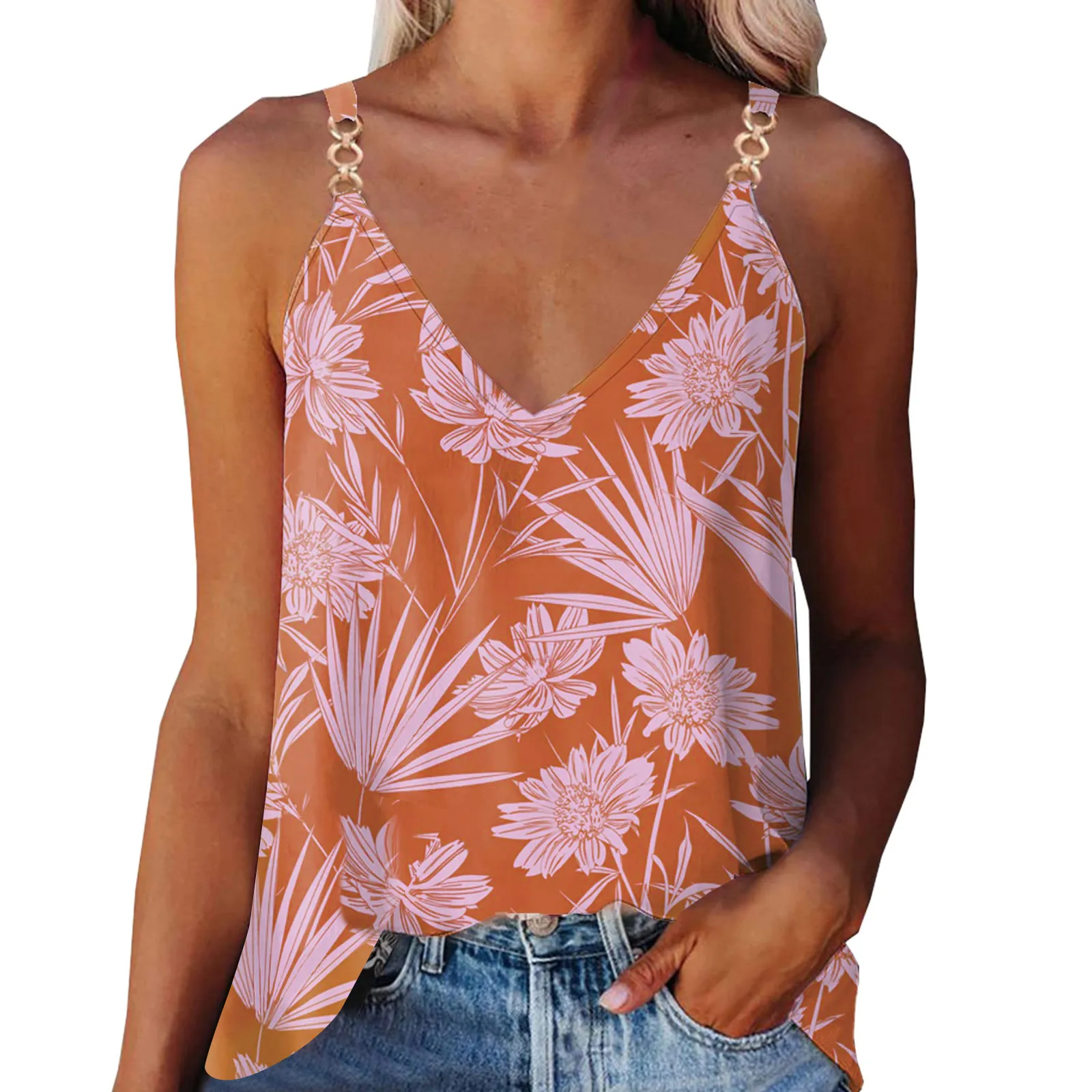 Women's Sexy Summer Fitted Camisole Top - Sleeveless V-Neck Tie-Up Bow Bustier Crop Top