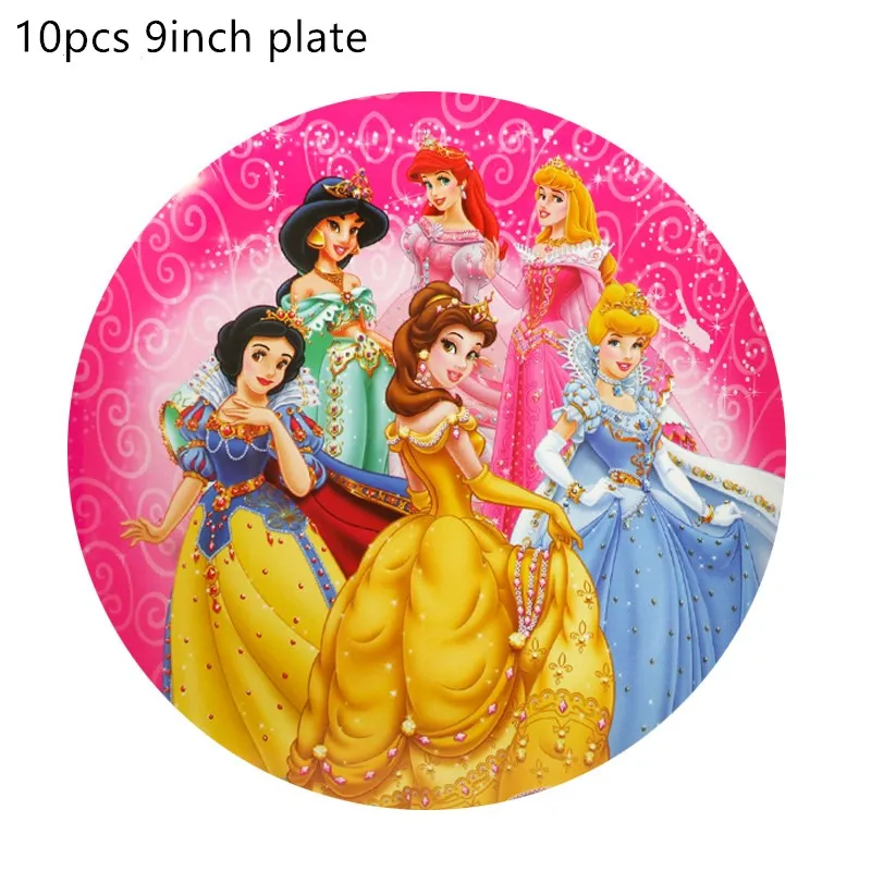 12pcs Disney Six Princess Theme Candy Bag Box Cupcake Boxes Kids Birthday Party Decor Print Princess Ariel Gift Box Supplies