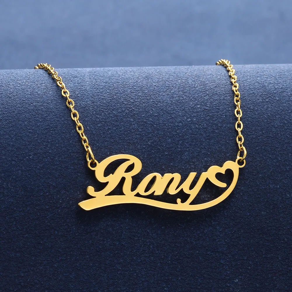 

Женское Ожерелье из нержавеющей стали с буквенным принтом