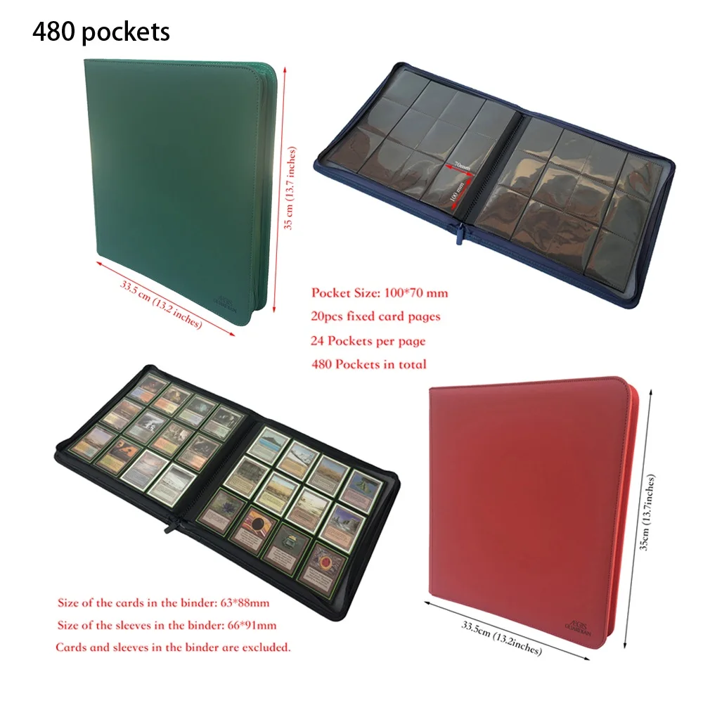 Vault X 9-Pocket Trading Card Zip Binder - 360 Side Loading Pocket Album  for TCG & Sports Cards (Blue) 