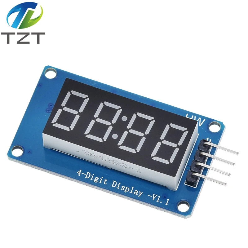 Unbranded LED Segmented Displays Letras Led Clock Point 0.36" Inch 4-Digit Display Module Red 7 Segment 4 Bits Digital Tube TM1637 LED Display Module For Arduino Arduino Uno R3 LEDs, LCDs - Foto 5